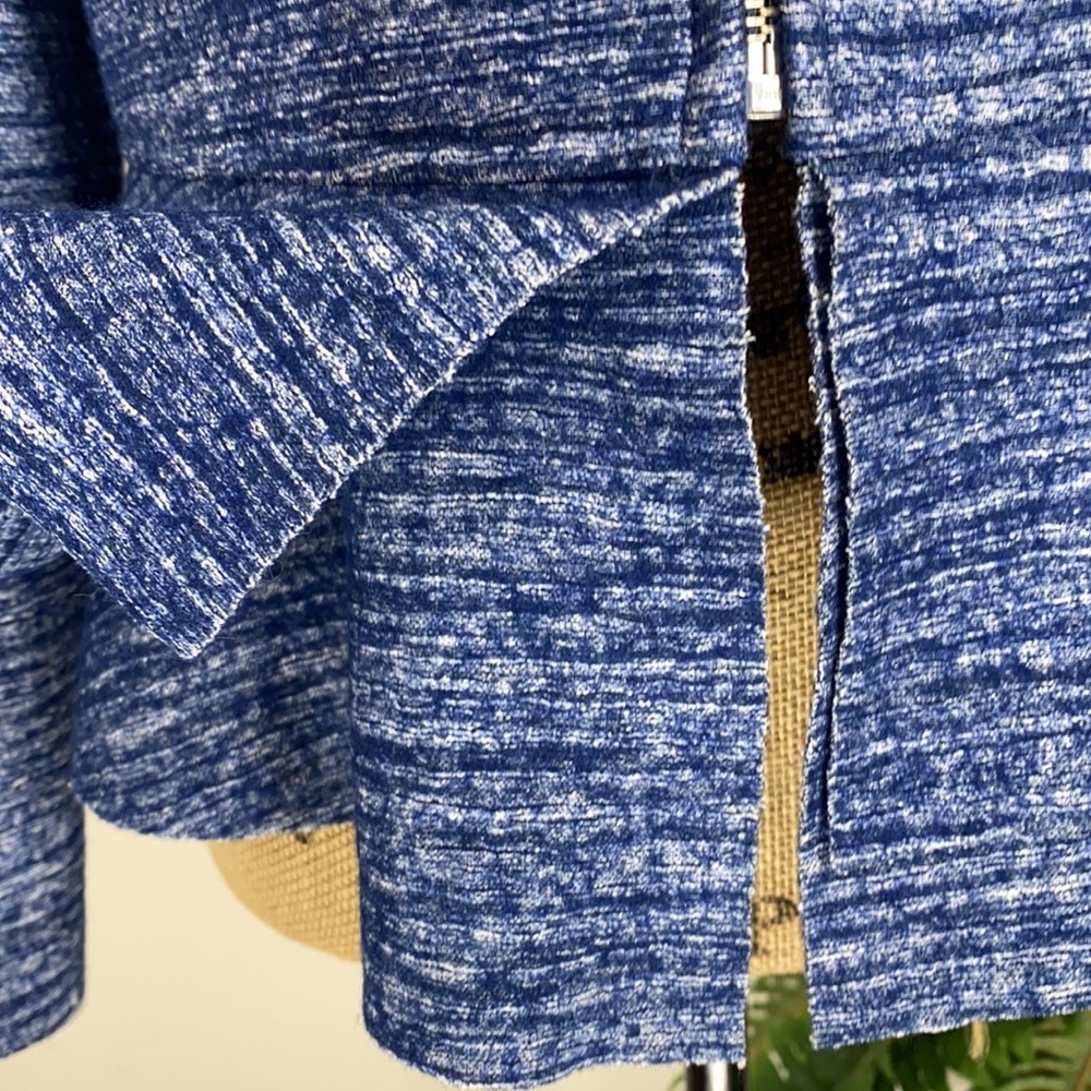 NWOT Banana Republic Blue Space Dye Peplum Jacket - Picture 5 of 11